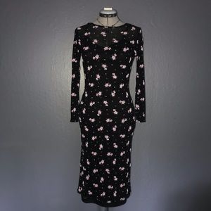🖤💜ASOS MIDI DRESS FLORAL MESH SIZE 6